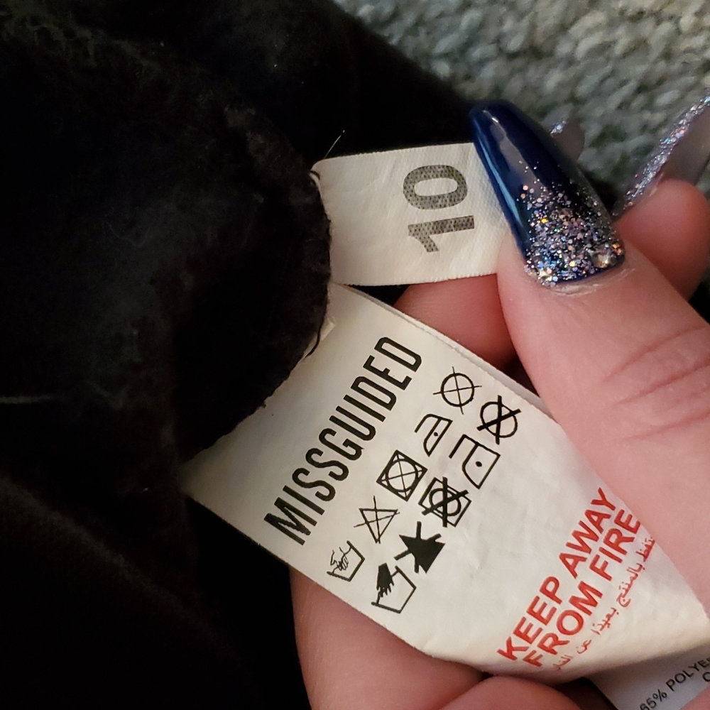 Playboy X Missguided black and white bunny head cropped hoodie sz S (10) - Picture 7 of 10